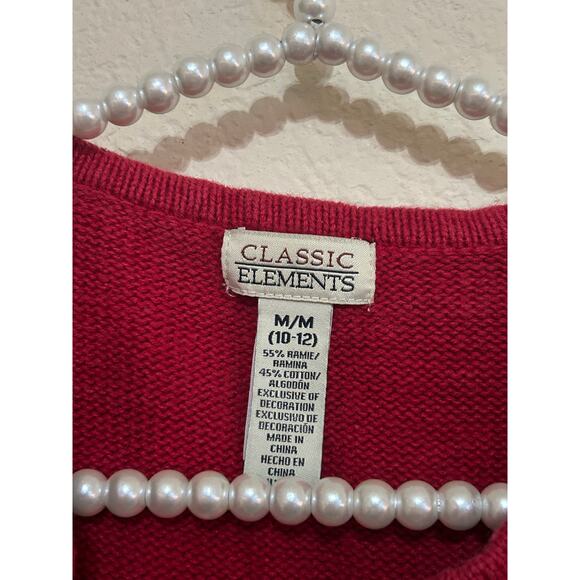 Vintage Red Christmas Sweater Cardigan Santa - Picture 4 of 7